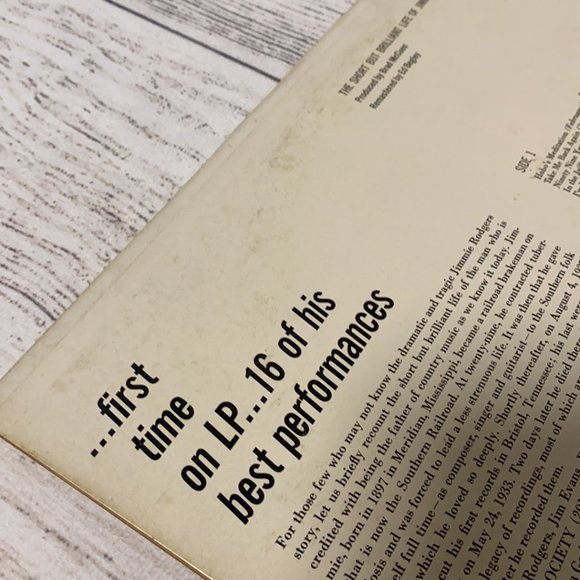 JIMMIE RODGERS Vintage Vinyl Record Folk Album - Picture 7 of 14